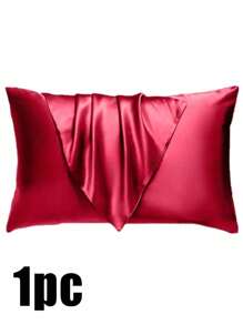 Luxurious Silky Soft Pillowcase - Breathable Skin-Friendly Cool Feel, Solid Color With Envelope Closure - Machine Washable Bedding Washed Silk Pillowcase Single Ice Silk Satin Silk Faux Silk Pillowcase Christmas Gift