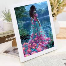 1pc DIY Crystal Rhinestones Mosaic Kits, Special Shaped Partial Frameless Handmade Crafts For Beginners, 5D Human Figure Pattern, Suitable For Bedroom, Office, Living Room, Wall Decor