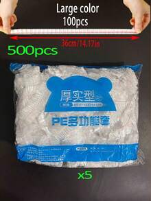 100/200pcs Food Wrap Film Disposable Food Sealing Storage Bag, Thick & Multi-Purpose For Food Storage, Dust-Proof & Waterproof Household Essential - White - View 22