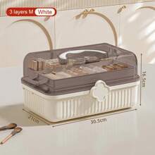 3 Layers Makeup Storage Organizer Large Capacity Skincare Organiser Storage Box For Lipstick Eyeshadow Cosmetic Organizer