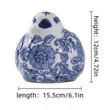 1 peça de decoração de pássaro antigo para casa, estátua de animal de porcelana de cerâmica azul e branca, decoração deslumbrante para quarto, sala de estar ou prateleira de escritório, presente de Páscoa para casamento e feriado, decoração para casa, festival de Halloween, presentes para festa de Natal, presente de volta às aulas para formatura - Multicolorido - Ver 10