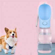 1pc Dog Water Bottle Portable Walking Dog Water Bottle Pet Water Feeder 350ML