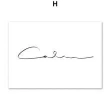 1 件北欧简约风格亲吻语录帆布墙面抽象线条画客厅装饰礼品可选画框