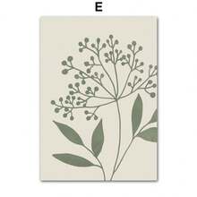 1 Stück Geschenk moderne Pflanzenblatt Regenbogen Geometrie abstrakte Boho Wandkunst Leinwandmalerei Nordische Poster Drucke Wandbilder für Wohnzimmer Dekoration, Rahmen optional - Verschiedenfarbig - Übersicht 28