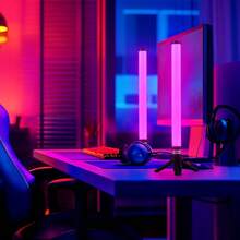 1pc Intelligent Music-Reactive RGB Atmosphere Lighting, Change Colors With Music, Essential For Room Ambience, Suitable For Desktops, Gaming Rooms, Bedrooms - Intelligent Colorful RGB Sound Pickup Atmosphere Light - View 7