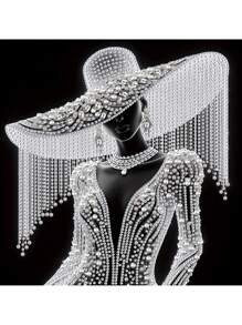 1PC Diamond Art Painting Kit Crafts Sparkling Floral Design With Lace & Jewelry Motifs Cross Stitch Room Home Bathroom Car Decor Embroidery Rhinestones Bedroom Living Holiday Gift Accessories