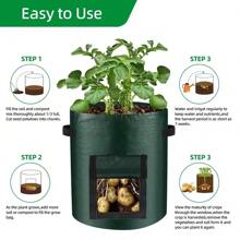 Garden Grow Bags 3/5/7 Gallon Potatoes Grow Bags Gardening Plant Growing Bags PE Fabric Carrot Vegetable Planter Container