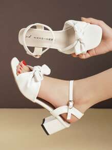 2025 New Prom High Heel Women Sandals, 6cm Heel, Bowknot Design, Comfortable And Versatile