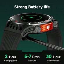 1 pièce Montre connectée sportive de 4,16 pouces pour hommes et femmes, prenant en charge les appels sans fil, la lampe de poche, la fonction d'appel d'urgence SOS, étanche avec suivi de la condition physique