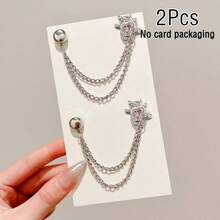 2pcs Chain Magnetic Snap Clips, Cute & Stylish For Adjustable Ankle/Cuff Length On Pants To Avoid Dragging - Multicolor - View 21