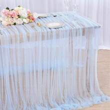 Pearl Background Tablecloth, Wedding White Pearl Chiffon Tablecloth, Wedding Arch Decor For Bride Reception Gift, Party Decoration - White - View 9