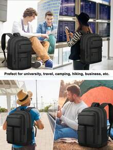 Laptop Backpack, Waterproof Anti-Theft Backpack,Large Capacity Travel Backpack, 13.3 Inch Laptop Backpack With USB Port Laptop Backpack Man Backpack For Travel Bag Laptop - Black - View 6