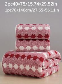 1/2/3 piezas Juego de toallas a rayas de poliéster, toallas de mano/rostro de felpa coral suaves y de secado rápido, toallas de baño súper absorbentes, adecuadas para baño, piscina, gimnasio, decoración de baño, decoración de otoño, vuelta al colegio, para salón de belleza, hogar y baño