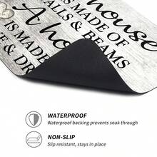 1 件装洗衣机烘干机罩垫，复古木纹心形印花，吸水顶盖，速干冰箱防尘罩，现代洗衣房和厨房电器洗衣机烘干机防尘罩