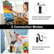 EDAirbrush Kit, Includes 48PSI High Pressure Compressor, Anti-Clogging Wireless Rechargeable Airbrush Kit With 0.3mm Nozzle And Portable Dual-Action Airbrush Compressor, Handheld Mini Rechargeable Airbrush Suitable For Painting, Model Making, Nail Art, Etc. - Multicolor - View 6