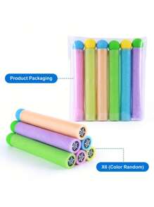 4/6pcs Water Blaster Foam Blaster Toy Gun, Super Soaker Foaming Blasting Toy With Plastic Handle, Summer Outdoor Swimming Pool, Backyard, Beach Water Fighting Toy, Hawaii Party Supplies - Random Color