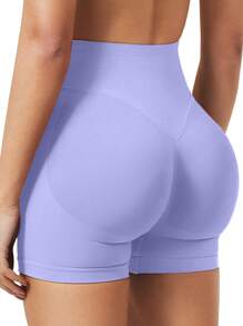 High-Waisted Tummy-Control Shorts,Hidden Scrunch Butt Lifting Skinny Pants,Cycling Shorts Curve,