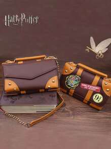 WB 1PC Harry Potter Officially Licensed Wallet Harry Potter Hermione Ron Hogwarts Bookbag Nine And Three Quarters Fashion Personalised Shoulder Bag Retro Crossbody Wallet Harry Potter Hermione Ron Hogwarts Round Bag Nine And Three Quarters Fashion Personalised Shoulder Bag Knitted Embroidered Crossbody Birthday Surprise Halloween Thanksgiving Gift