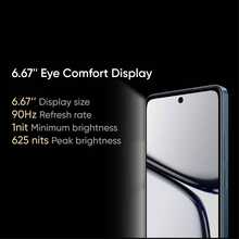 Realme C65 解锁手机 6GB+128GB/8GB+256GB 全球版，4G LTE，安卓 14 智能手机，50MP AI 摄像头，5000mAh 大容量电池，支持 NFC - 黑色 - 查看 7