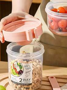 1 szt. Kubek na sałatkę śniadaniową w słoiku typu Mason z pokrywką, przenośny kubek na przekąski owocowo-warzywne, kubek na jogurt z widelcem, odpowiedni na święta Bożego Narodzenia, śniadanie, sałatkę, owsiankę nocną, smoothie, dip i sos (z widelcem, do lunchu), pojemnik na owoce i warzywa