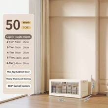 Multilayer (5/4/3/2/1) Freestanding Baby Wardrobe, Thick Infant Storage Cabinet, Household Snack & Clothes Organizer Box, Kids Mini Closet