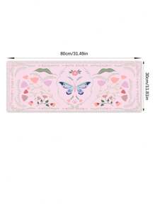 Un tapis de souris de jeu antidérapant en caoutchouc avec un motif de fleur de papillon rose pour ordinateurs de bureau/ordinateurs portables et ordinateurs portables