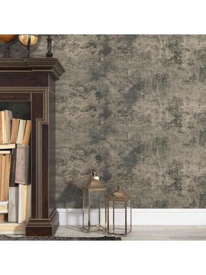 Roll Of Retro Cement Grijs Self Adhesive Wallpaper Bruin Thickened 3D Stereo Industrial PVC Removable Tearable Peel Stick Contact Paper Room Home Wand Bathroom Wallpapers Kitchen view 3