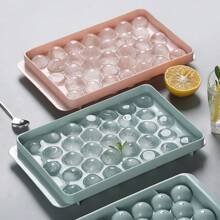 Blue Ice Sphere Mold – 33-Cavity Ice Cube Tray With Lid For Freezer, Ideal For Crafting Chilling Spheres For Cola, Beer, And Cocktails