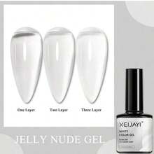 2pcs/Set 8ml Ice Transparent Jelly White And Pink Nail Polish Gel Popular For Winter Christmas Nail Polish Gel Nail Salon - 彩色 - 查看 4