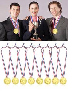 5/10/15/20/30 piezas de Medallas doradas de plástico para ganadores de competiciones deportivas, medallas del Juego de la Antorcha Dorada, medallas de Campeones, premios de Juegos de Equipo