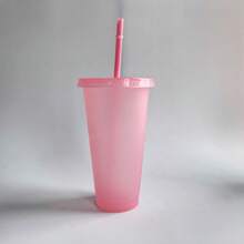 6 peças/Conjunto Copos Lisos de Cor Única de PP com 710ml, Copos de Bebida de Plástico para Festas, Férias na Praia, Dia das Mães, Lembrancinhas de Casamento