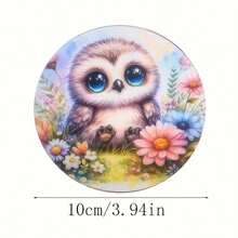 6 pièces/set Sous-verres en bois design hibou - cadeau de pendaison de crémaillère unique - sous-verres comme cadeaux pour les fêtes - décoration de salon, convient pour offrir en cadeau