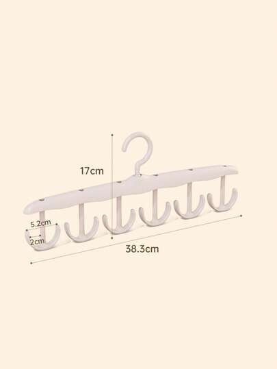 1 Multi-Functional Hook Hanger, 12 Hook Rotatable Clothes Hanger, Household Underwear Vest Storage, Student Dormitory Clothes Hanger