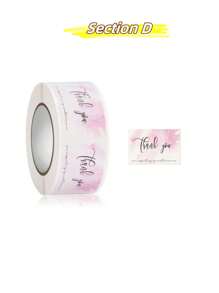 1pc 350 Pcs Thank You Rectangle Shaped Stickers, Adhesive Labels For Sealing And Decoration