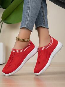 Zapatos casuales para mujer - Rojo - Ver 2