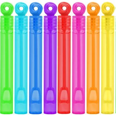 儿童派对礼品袋填充物，8 色迷你霓虹泡泡棒，可作为派对礼品用品、课堂学校奖励和皮纳塔填充玩具、生日装饰、万圣节小礼物