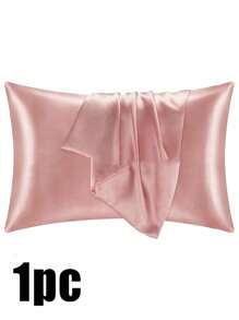 Luxurious Silky Soft Pillowcase - Breathable Skin-Friendly Cool Feel, Solid Color With Envelope Closure - Machine Washable Bedding Washed Silk Pillowcase Single Ice Silk Satin Silk Faux Silk Pillowcase Christmas Gift