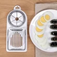 Multifunctional Egg Slicers Stainless Steel Slicer Fancy Splitter Egg Cutting Tool Home Two In One Egg Cutter Kitchen Gadgets - White - View 4