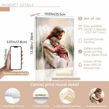 1 幅耶稣和年轻人水彩画 - 带有圣经经文的励志基督教墙饰，非常适合客厅、卧室或走廊 - 宗教 - 彩色 - 查看 14