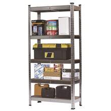 Heavy Duty Storage Racking - 5 Tier Boltless Shelving Unit Storage Shelves Industrial Shelving For Garage, Workshop And More,Shopfitting Shop, - Black - View 5
