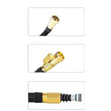 1 件 3x 可扩展水管，带多功能喷嘴（喷嘴颜色随机），配有挂钩和储物袋，高压喷雾器，用于花园浇水、洗车、清洁、家庭使用