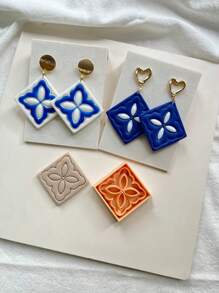 Precision Round, Square Geometric Soft Clay Molds, High Quality Cutters, Handmade Crafts, Hairclips, Jewelry, Pendants, Clay Sculpting Tools, DIY Creative Decorative Earrings, Brooches, Polymer Clay Making Molds