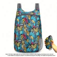Zaino pieghevole floreale leggero da 20L, adatto per campeggio all'aperto, viaggio, ultra sottile, multifunzionale, adatto per escursioni, viaggi, lavoro, shopping | Realizzato in tessuto di poliestere durevole, cinturino regolabile, unisex, adatto per uso quotidiano, regalo perfetto per studenti e viaggiatori