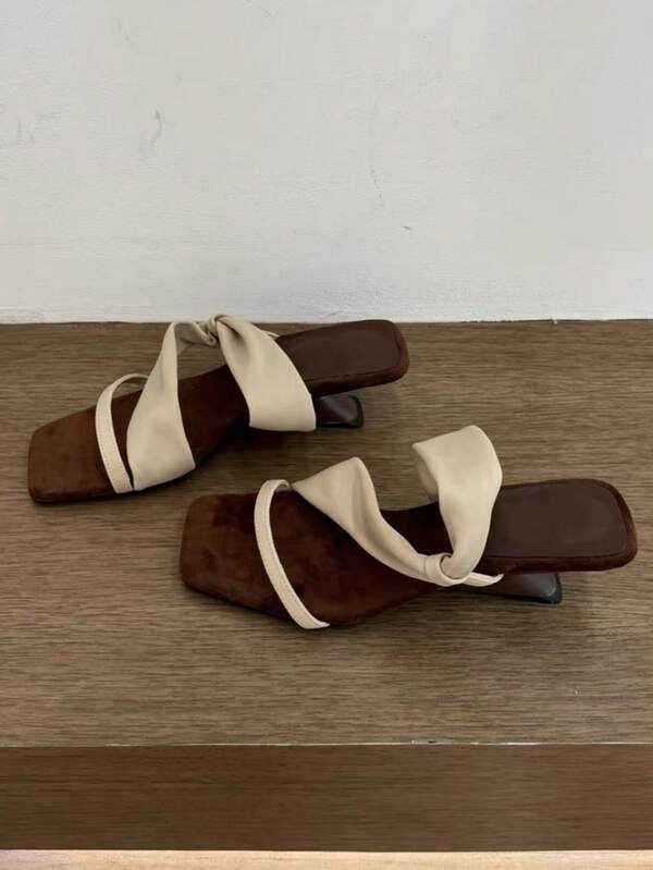 2025 New Summer Fashion Retro Unique Design Platform Open Toe High Heel Sandals Mules