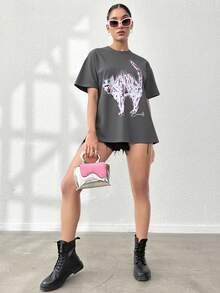 Women T-Shirts - Grey - View 4