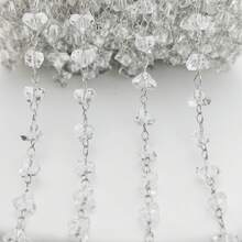 100cm 18k Gold Plated Copper Crystal Zirconia 6mm Triangle Chain For DIY DIY Sweater Chain Earrings Tassel Bracelet Necklace Accessories Jewelry Making Material - Crystal Triangle Chain - View 9