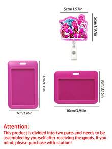 Pink Cna Glitter Acrylic Retractable Badge Reel With Clip Id Badge Holder Badge Reel - Durable Acrylic Id Holder,Slim Waterproof Card Case, Can Put Your Id Card, Work Id Card, Bus Card, Student Id Card, Back To School Id Card Protector,Mom/Dad Gift Card Organizer,Celebrity Card, Which Is Very Suitable As A Gift For Teachers, Students, Doctors, Nurses,Mother's Day Gifts, Teacher Gifts - Rose Red - View 12