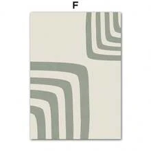 1 Stück Geschenk moderne Pflanzenblatt Regenbogen Geometrie abstrakte Boho Wandkunst Leinwandmalerei Nordische Poster Drucke Wandbilder für Wohnzimmer Dekoration, Rahmen optional - Verschiedenfarbig - Übersicht 77