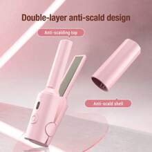 1pc Portable Hair Straightener & Curler, Mini USB-Powered Curler, Multi-Function Straightener With Curling Iron, Straight & Curly Hair Styling, Home/Outdoor/Travel (Requires Power Source), Includes USB Cable