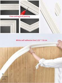 Peelable Sticker Base, Home Decoration Self-Adhesive Floor Base Sticker, Special Design Skirting Sticker, PVC Material Wall Sticker, Waistline Sticker